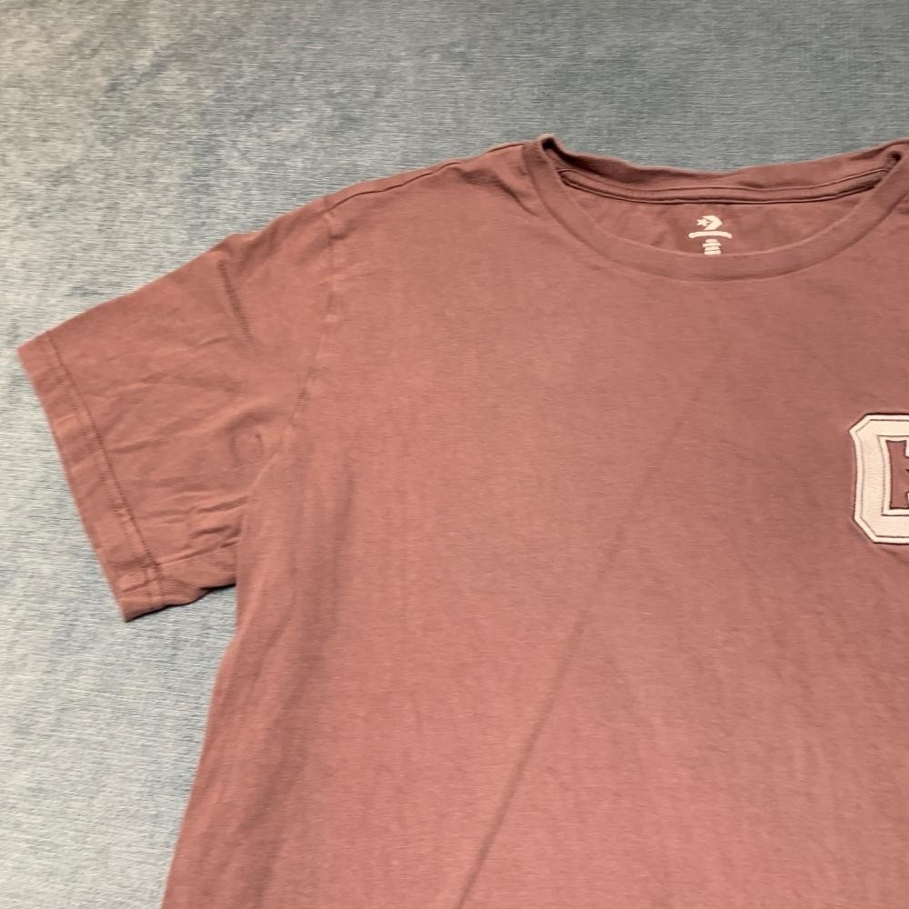Converse T-Shirt Mens Large Coral Brown Cotton Logo Graphic Casual Outdoor Tee - Picture 4 of 14